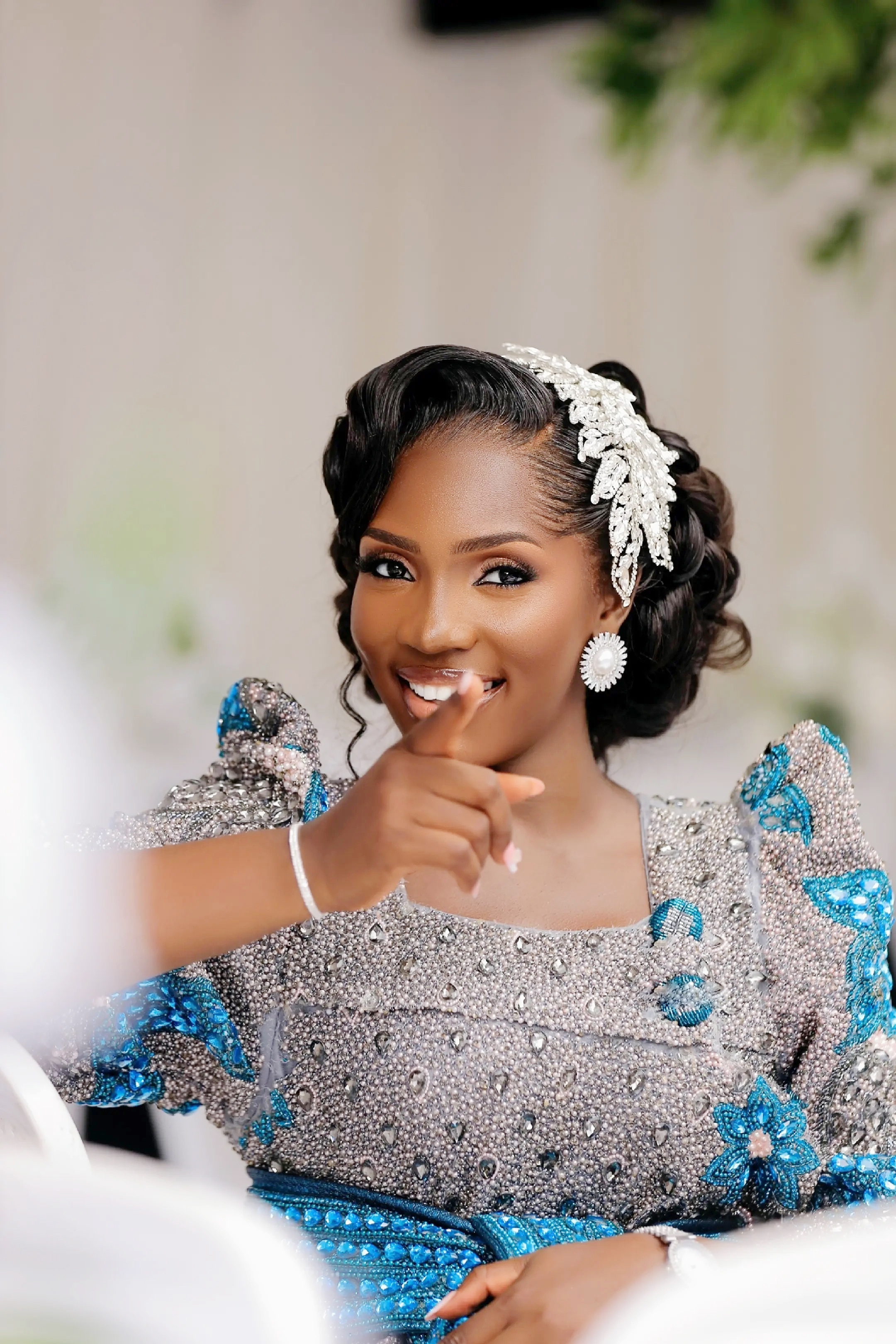 Traditional wedding portrait